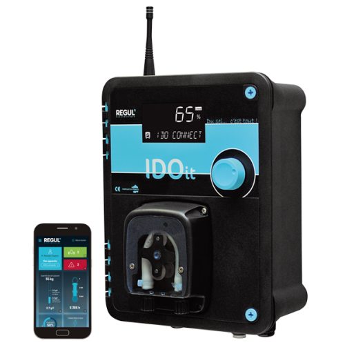 Electrolizor de sare pentru piscina cu pompa dozare pH, iDOit, 50 mc - Regul fr IDOit 50 PH si TDS