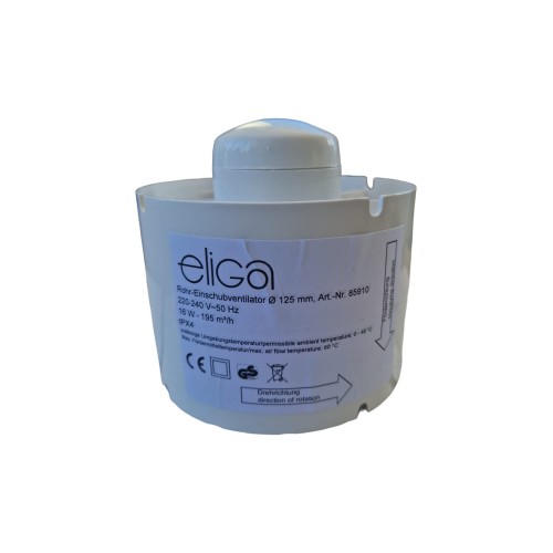 Ventilator pentru hamam / sauna - Ø 125 mm - Eliga