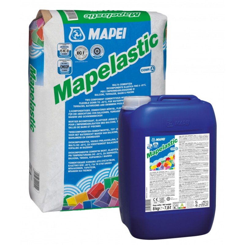 Hidroizolatie bicomponenta MAPELASTIC, 32 kg (A+B) - Mapei