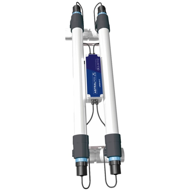 Lampa UV-C pentru tratarea apei din piscină LYRIOX 110W, debit 25 mc/h, pentru bazine de până la 110 mc – Astralpool