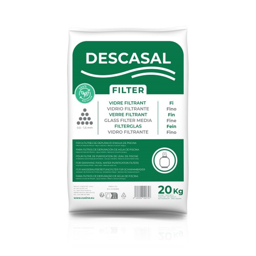 Nisip sticla pentru filtrarea apei din piscina, granulatie 0.5-1.5 mm, 20 kg 03605