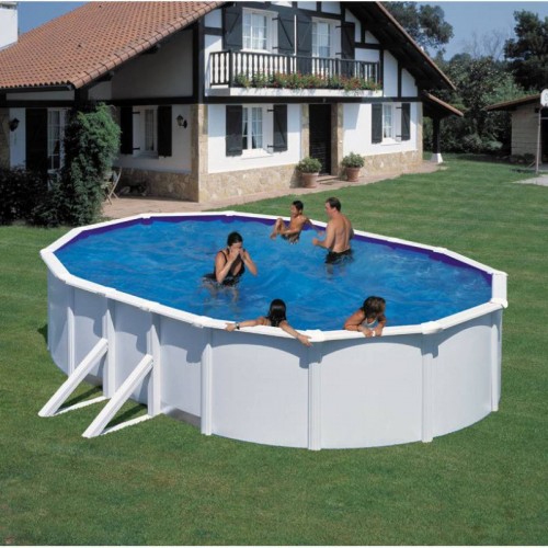 Piscina supraterana prefabricata GRE ovala 500 x 300cm ALB