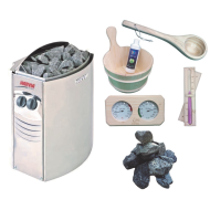 Kit complet pentru sauna - soba 9 kW cu panou incorporat + accesorii, 8-14 m3