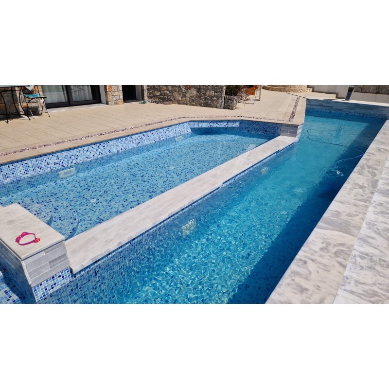 Mozaic din sticla 2.5x2.5, suport poliuretan - Mosavit BP-MIX