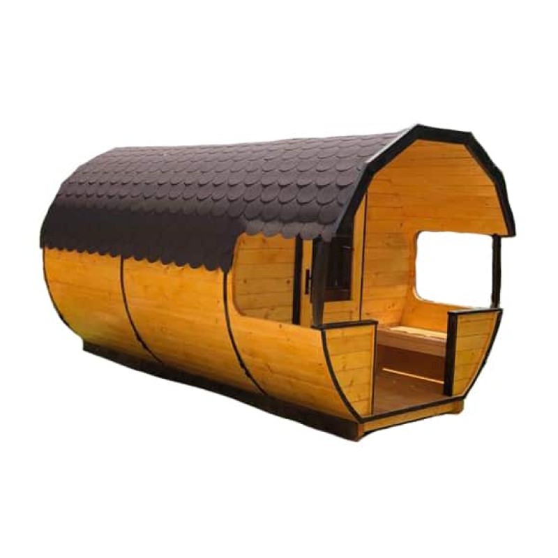 Sauna uscata exterioara din lemn de brad, diferite dimensiuni, Colectia Vitality