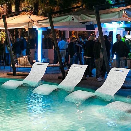 Sezlong pentru piscina Portocaliu Serendipity Arkema S010-2009