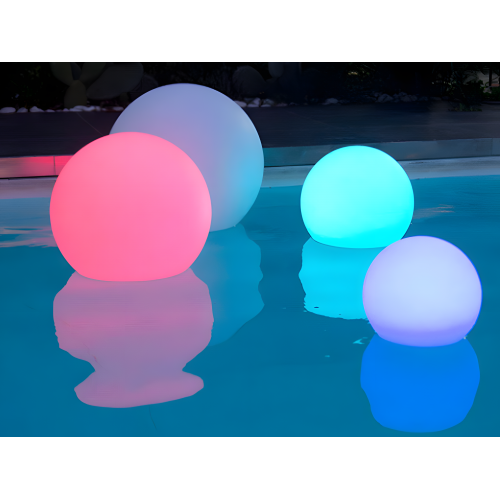Sfera solara luminoasa LED RGB, plutitoare 40 cm Arkema SF400