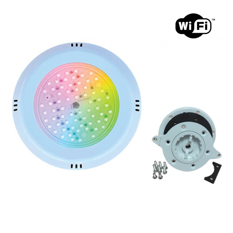 Kit proiector cu LED RGB si suport prindere liner, plat, 10 W, KIT10RGB