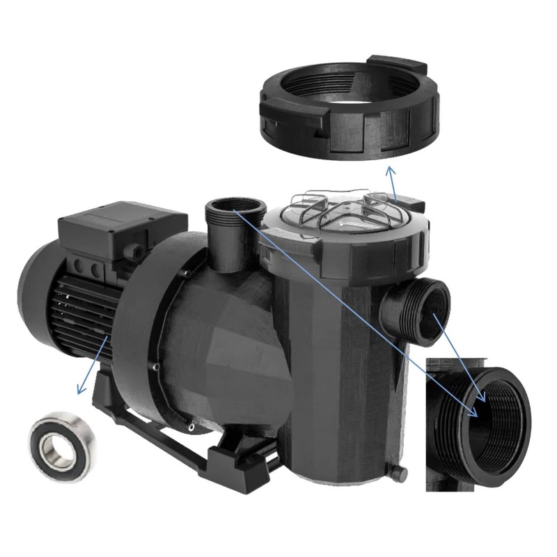 Pompa filtrare apa piscina 11 mc/h la 10 mca, 0.56 kW, 230V AstralPool Victoria Plus Silent 65560 (75M)