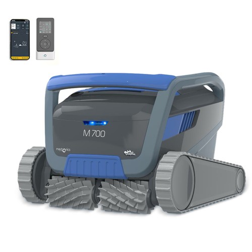 Robot automat curatare piscina, pentru podea, pereti si linia apei, wi-fi+telecomanda, 18 m cablu, lungime piscina max 15 m, M700 - Dolphin Maytronics M700