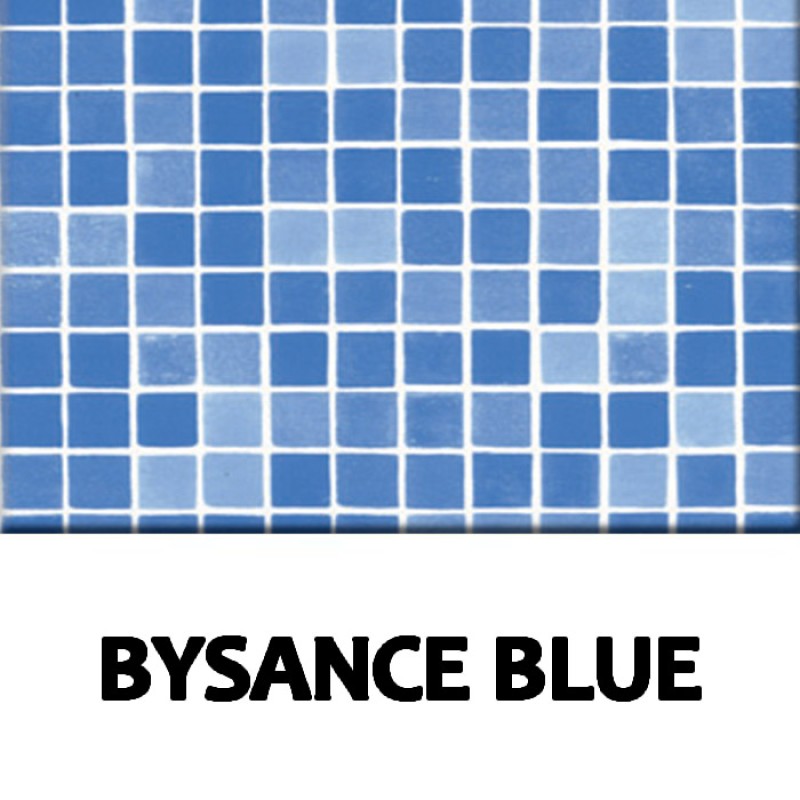 Liner PVC mozaicat pentru placare piscina, 1.5 mm, Bysance Blue, Renolit 3000
