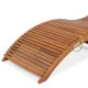 Sezlong pliabil ergonomic din lemn de cedru rosu pentru piscina