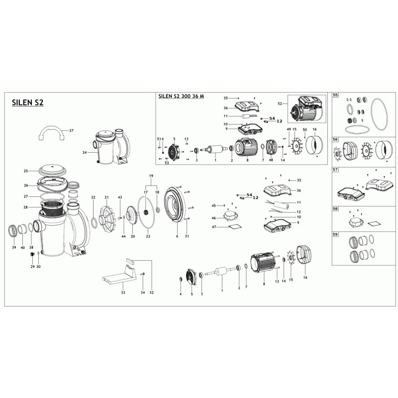 Pompa filtrare apa piscina 31 m3/h la 6.7 mca, 1,5 kW Espa Silen S2 (200-31)