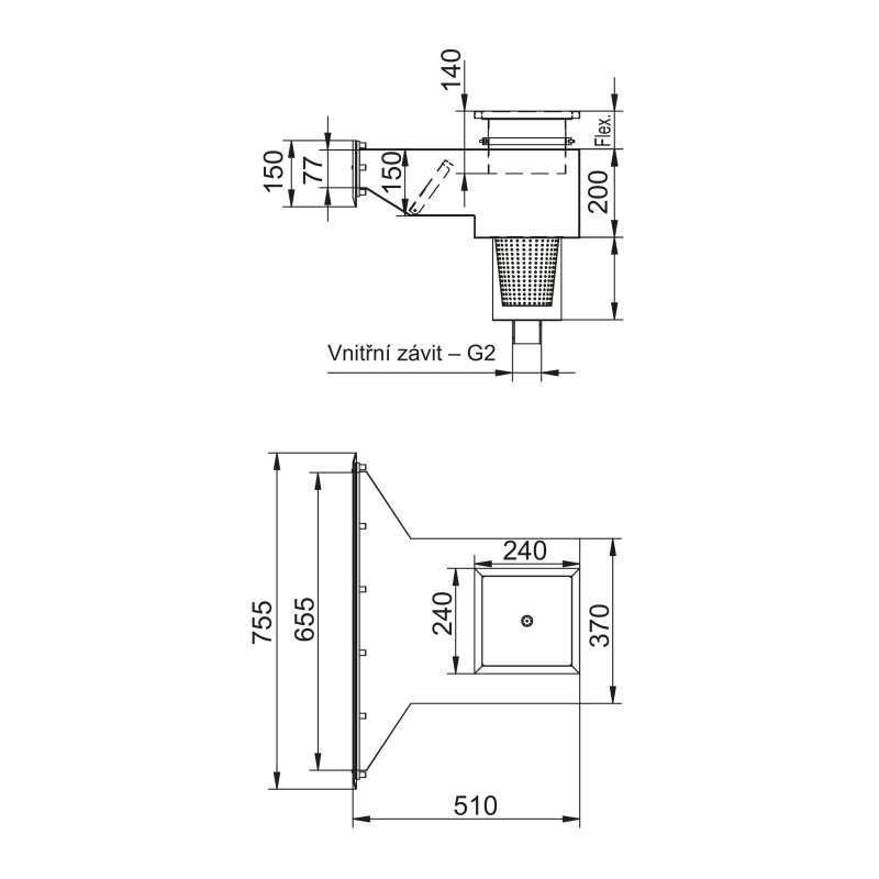 Skimmer din inox cu gura ingusta pentru piscine pe liner/beton Vamila 154220