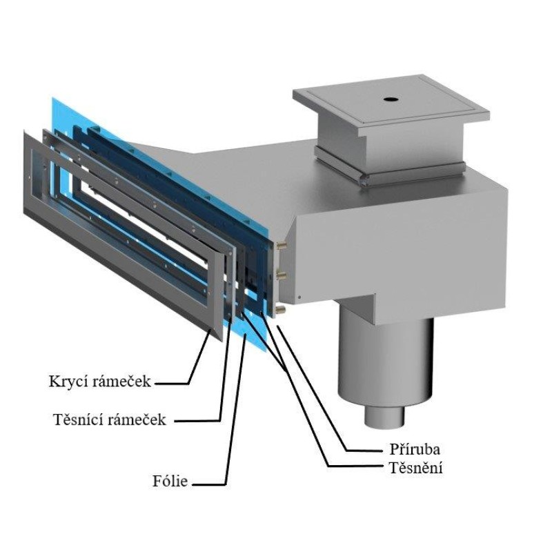 Skimmer din inox cu gura ingusta pentru piscine pe liner/beton Vamila 154220