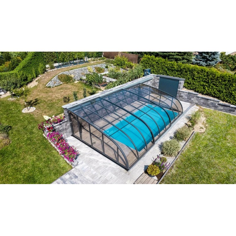 Acoperire piscina din policarbonat Dallas pe Perete (On the wall), Albixon