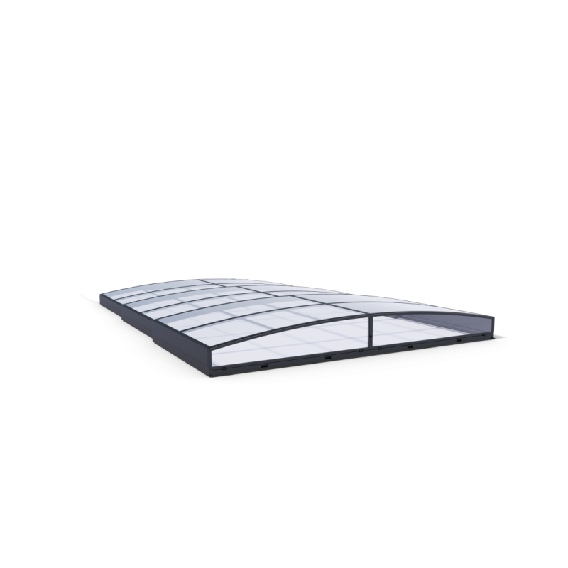 Acoperire piscina din policarbonat Sydney A antracit 6 x 3 m