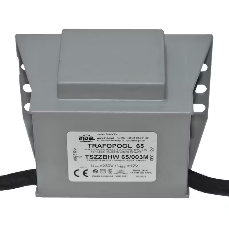 Transformator iluminat piscine 230V-12V 5.42A, IP67, Indel 65W/003M