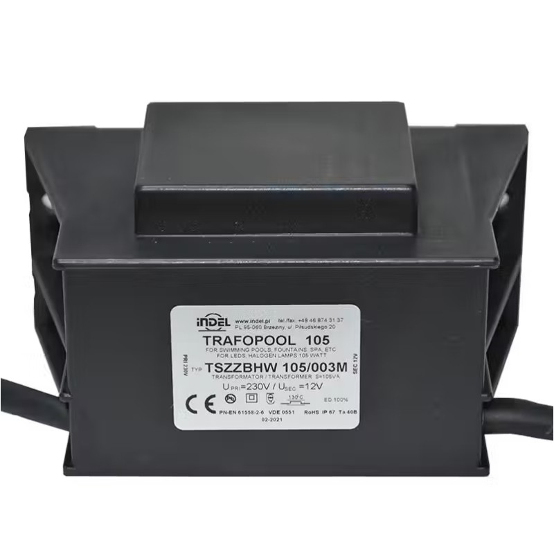 Transformator piscina 230V-12V 8.75A, IP67, Indel 105W/003M