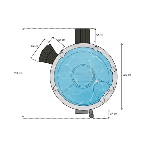 Cadă hidromasaj tip Ciubăr - Paris In, Mojodas