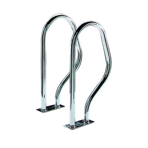 Balustrada pentru piscina cu placa fixare, 470x800 mm, 2 bucati, inox AISI 316  - AstralPool 05542