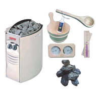 Kit complet pentru sauna - soba 6 kW cu panou incorporat + accesorii, 5-8 m3