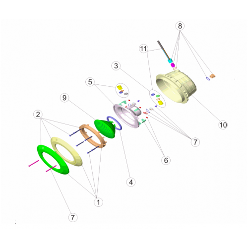 Proiector cu halogen 300W, PAR56, nisa ABS pentru piscine beton - Astralpool 07844