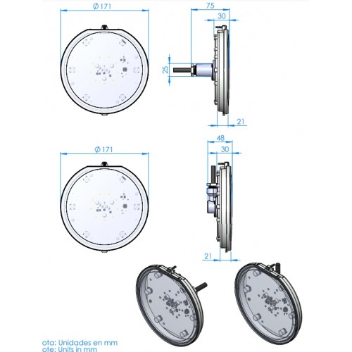 Bec cu LED Lumniplus Flexi ALB, 16W - AstralPool 71200