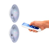 Bec cu LED RGB LumniPlus Wireless (2 bucati) cu telecomanda, 27W, PAR56 - AstralPool 59127