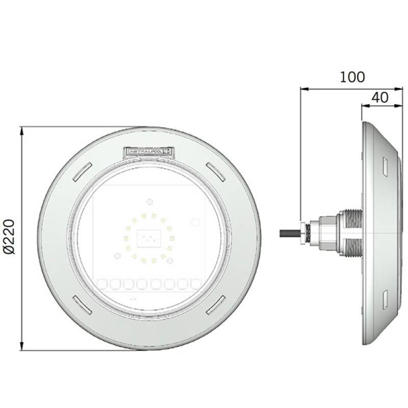 Proiector LED RGB LumniPlus Wireless AstralPool 59126