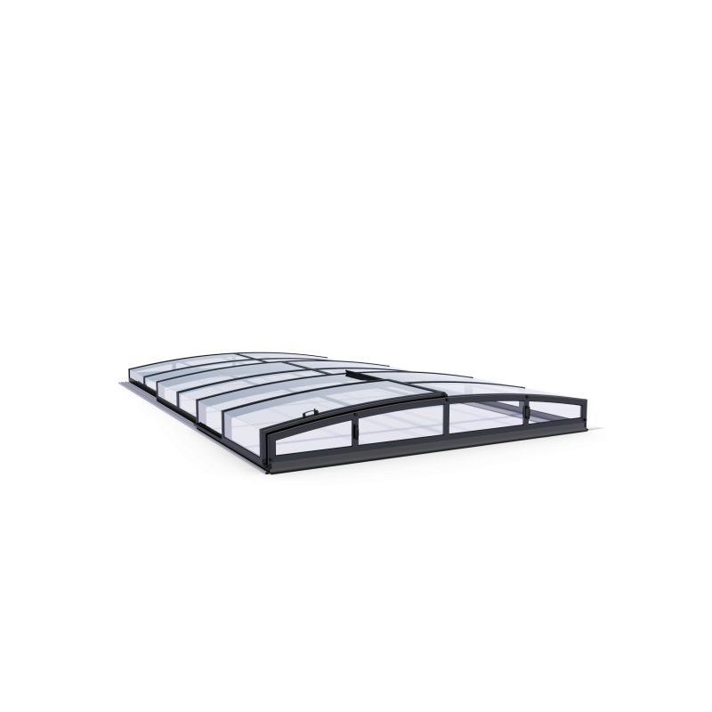 Acoperire piscina din policarbonat Casablanca Infinity A antracit 6 x 3 m