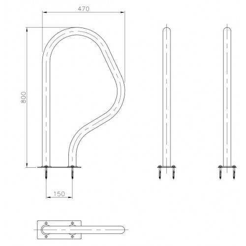 Balustrada pentru piscina, 470x800 mm, 2 bucati, inox AISI 316 - AstralPool 05543