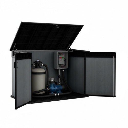 Camin tehnic suprateran preinstalat pentru piscine de pana la 35 mc